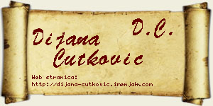 Dijana Ćutković vizit kartica